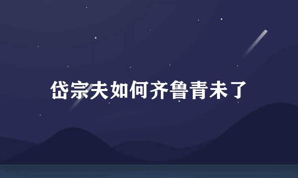 岱宗夫如何齐鲁青未了