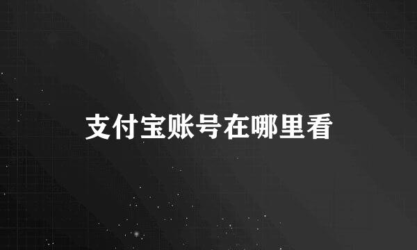 支付宝账号在哪里看