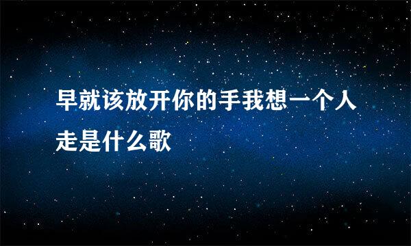 早就该放开你的手我想一个人走是什么歌