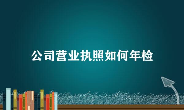 公司营业执照如何年检