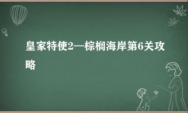 皇家特使2—棕榈海岸第6关攻略