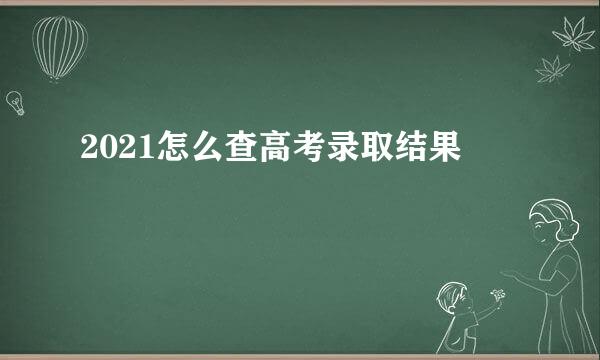 2021怎么查高考录取结果