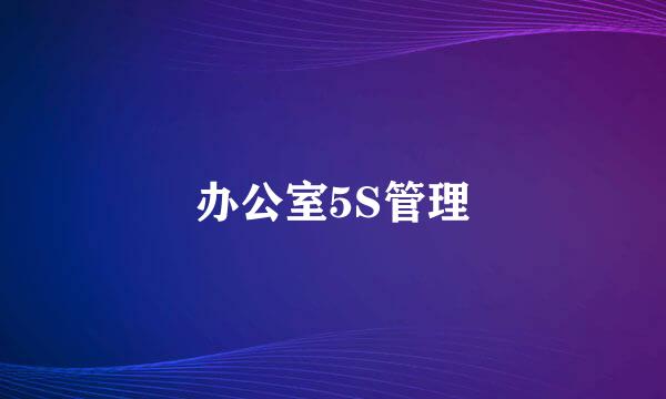 办公室5S管理