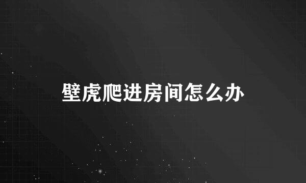 壁虎爬进房间怎么办