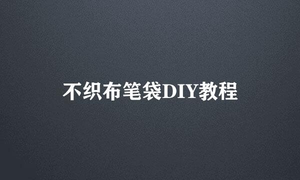不织布笔袋DIY教程