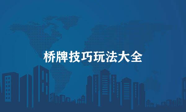 桥牌技巧玩法大全