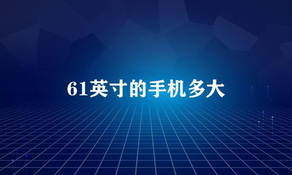 61英寸的手机多大
