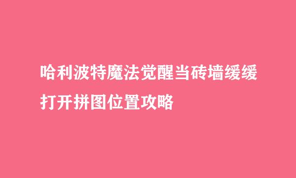 哈利波特魔法觉醒当砖墙缓缓打开拼图位置攻略