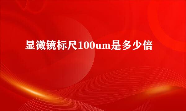 显微镜标尺100um是多少倍