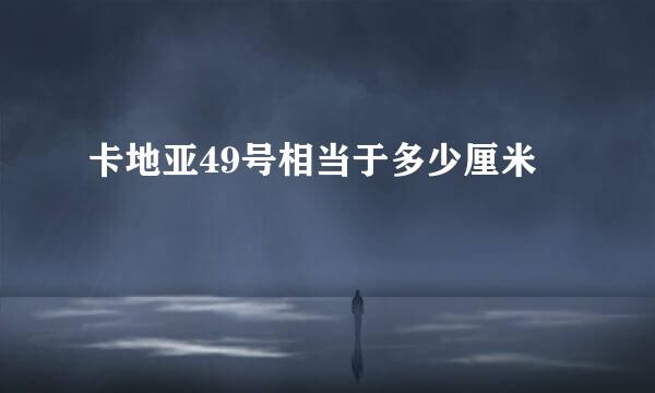 卡地亚49号相当于多少厘米