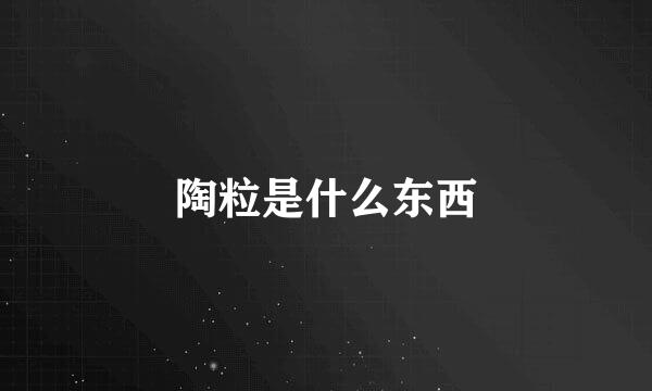 陶粒是什么东西
