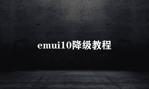 emui10降级教程