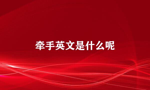 牵手英文是什么呢