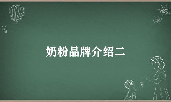 奶粉品牌介绍二