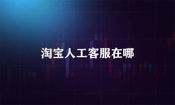 淘宝人工客服在哪