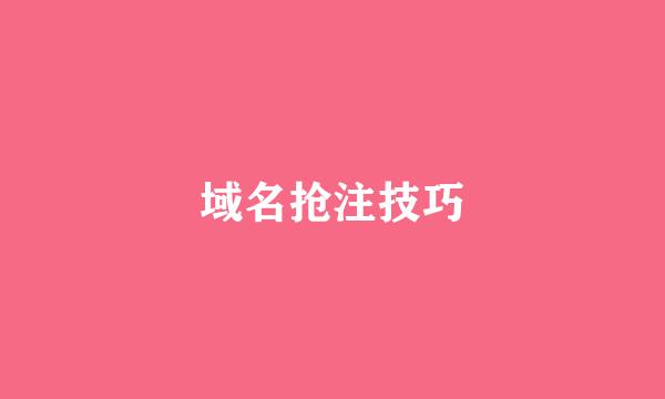 域名抢注技巧
