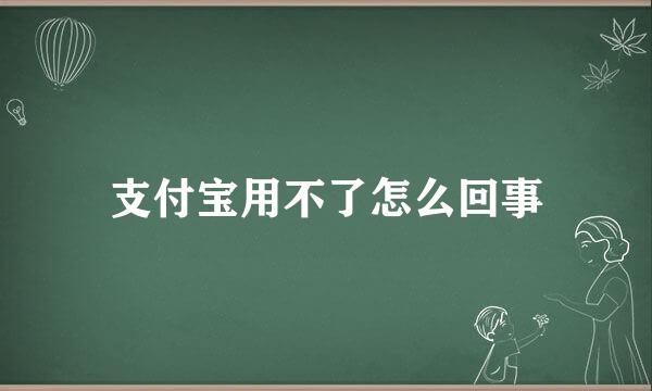 支付宝用不了怎么回事