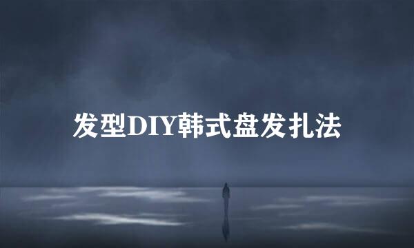 发型DIY韩式盘发扎法