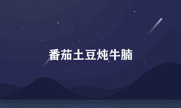 番茄土豆炖牛腩