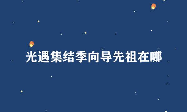 光遇集结季向导先祖在哪
