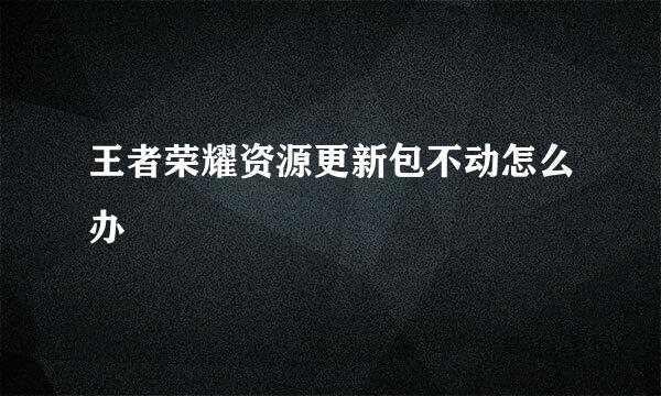王者荣耀资源更新包不动怎么办