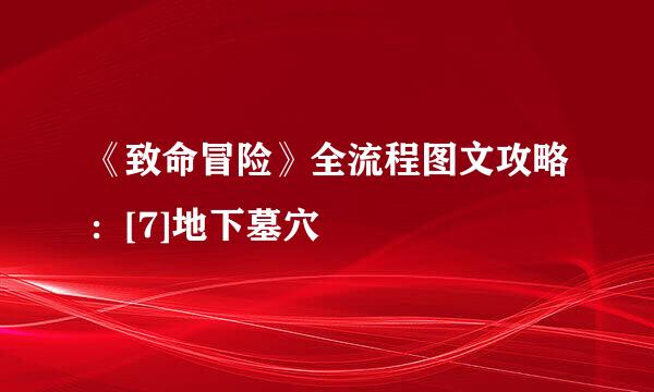 《致命冒险》全流程图文攻略：[7]地下墓穴