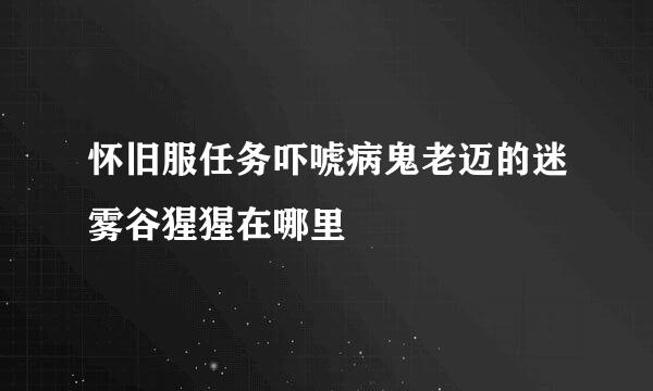 怀旧服任务吓唬病鬼老迈的迷雾谷猩猩在哪里