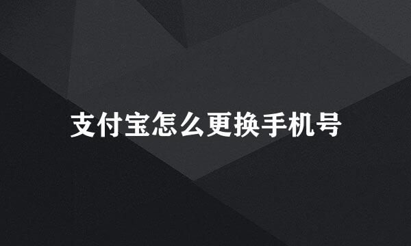 支付宝怎么更换手机号