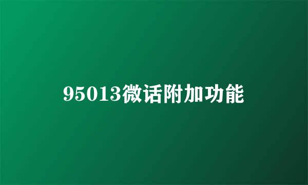 95013微话附加功能