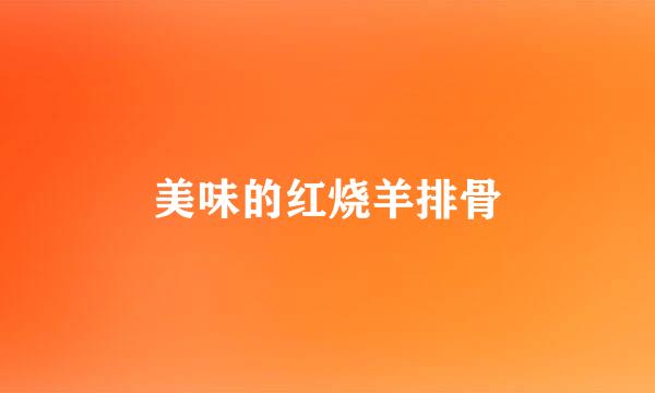 美味的红烧羊排骨