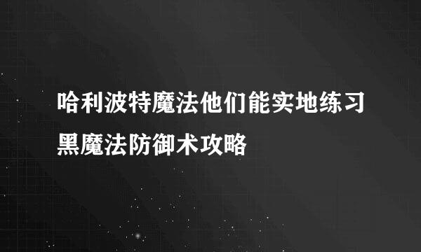 哈利波特魔法他们能实地练习黑魔法防御术攻略