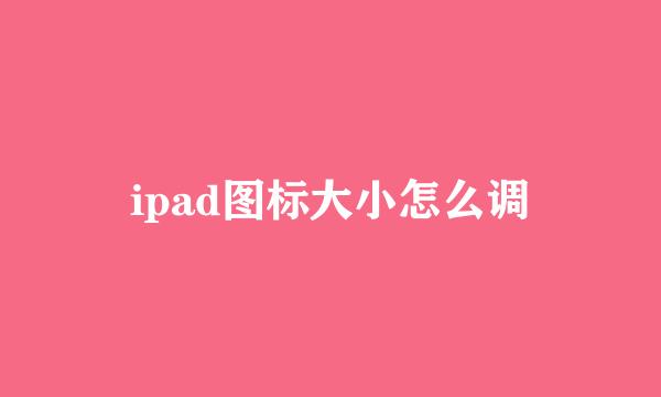 ipad图标大小怎么调