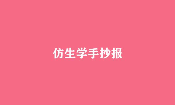 仿生学手抄报