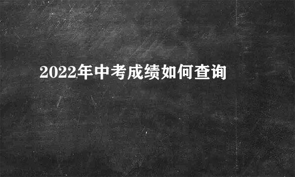 2022年中考成绩如何查询