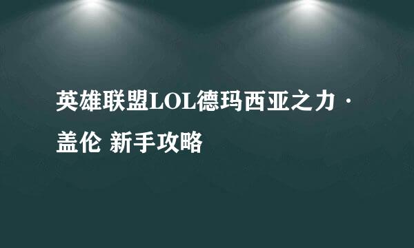 英雄联盟LOL德玛西亚之力·盖伦 新手攻略