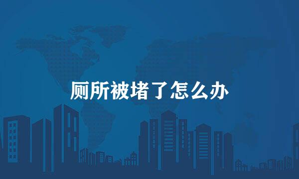 厕所被堵了怎么办