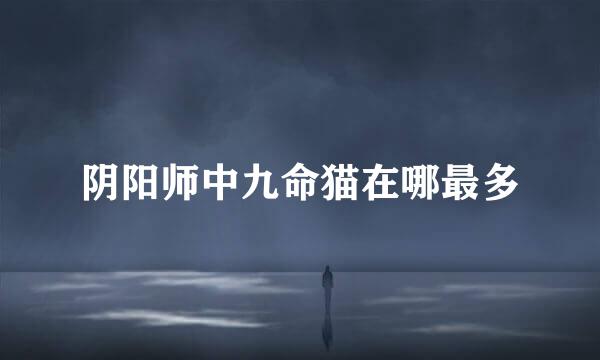 阴阳师中九命猫在哪最多