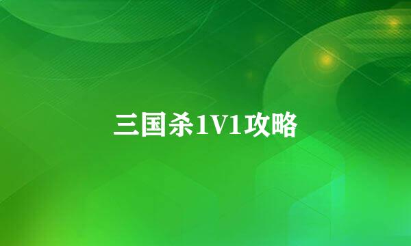 三国杀1V1攻略