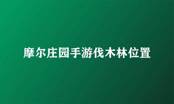 摩尔庄园手游伐木林位置