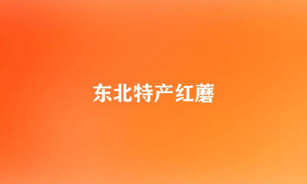 东北特产红蘑