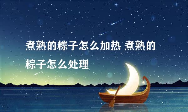 煮熟的粽子怎么加热 煮熟的粽子怎么处理