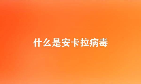 什么是安卡拉病毒