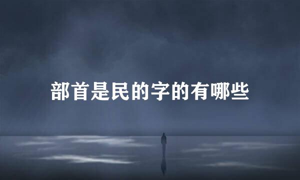 部首是民的字的有哪些