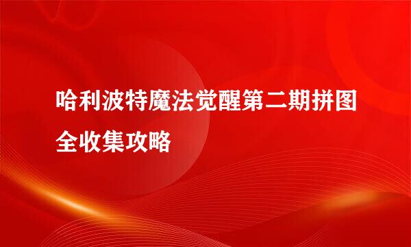 哈利波特魔法觉醒第二期拼图全收集攻略