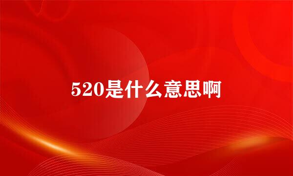 520是什么意思啊
