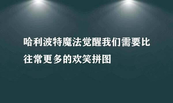 哈利波特魔法觉醒我们需要比往常更多的欢笑拼图