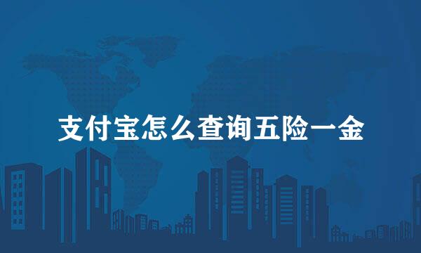 支付宝怎么查询五险一金