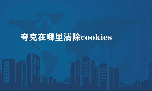 夸克在哪里清除cookies