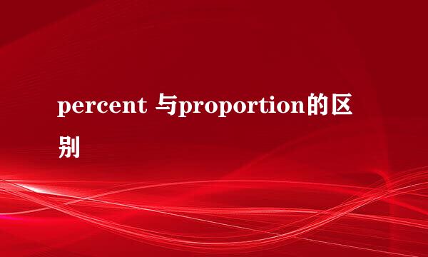 percent 与proportion的区别