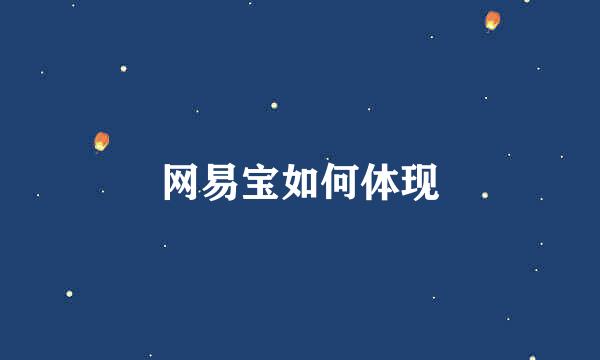网易宝如何体现
